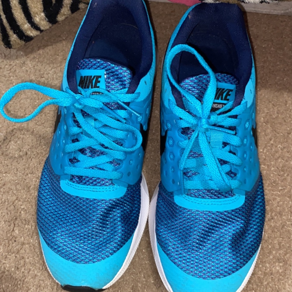 Blue nike shoes